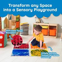 Équipement sensoriel texturé assorti de 30cm, ensemble de carreaux de sol liquides pour l'exploration, apprentissage éducatif Montessori, jouet sensoriel pour l'autisme