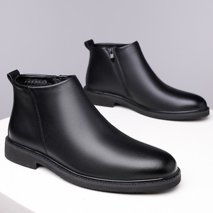 Botas Martin para Hombre, Botines con Punta Redonda, Cierre de Cremallera, Suela de Goma, para Todas las Temporadas, Estilo Chelsea - Product Image 2