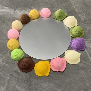 Modelo de Comida Falsa de PVC Plástico de 1.96 Pulgadas, Multicolor, con Bordes, para Helados, Conos de Waffle, Bolas de Helado y Accesorios DIY - Product Image 3