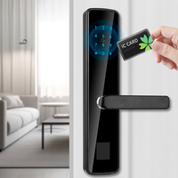 Accueil Hôtel Appartement Bureau Smart Tuya Poignée Numérique Serrure Intelligente Électronique Biométrique Empreintes Digitales rfid Carte Clé Serrure De Porte