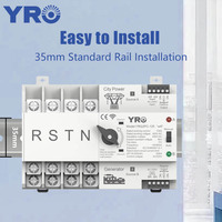 Yro 125A WiFi Kit de commutateur de transfert de courant alternatif électrique Commutation de changement de phase 3 Commutation de transfert Umschalter ATS 125A