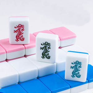 Traditional American Melamine Mahjong Set Complete Tiles Portable Game Kit for Family Party Indoor <b>Entertainment</b> - Product Image 6