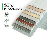 Planches de revêtement de sol SPC multicouleurs à grain de bois de luxe, 3-8 mm, à âme rigide, pour salles d'exposition architecturales et halls d'hôtels