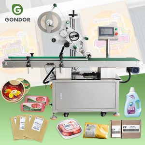 Machine d'application d'étiquettes de sécurité double face entièrement automatique pour sachets plats en plastique de petite taille - Product Image 1
