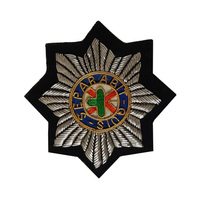 Badge brodé 3D en forme d'étoile, broche en fil métallique, patch personnalisé avec logo pour vêtements, chapeaux, promotion