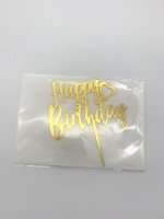 Qudoo Party Happy Birthday Acryl 3D Tortendekoration Einsatz Backzubehör mit Hochwertiger Papierkarte für Partydekoration