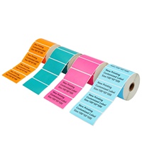 Etiqueta térmica de fábrica 50x25 57x32 60x40 100x100 100x150 Etiqueta adhesiva de código de barras Etiqueta de papel térmico de envío