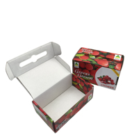 Boîte d'emballage pour litchis sur mesure en gros, boîte en carton ondulé rigide, taille personnalisée pour un emballage de litchis de haute qualité