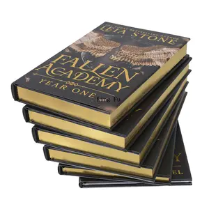 Luxurious Hardcover Hardback Binding Custom Fiction Book Printing Service With Gold Foil Hot Stamping Finishes