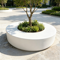 Banc-jardinière triangulaire Y096 en FRP, pot de fleurs, siège, chaise pour centre commercial, hall d'hôtel, parc, place publique, mobilier commercial