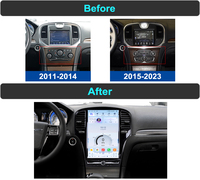Autoradio Android 14,5 pouces Tesla Model pour Chrysler 300C 2011-2023, lecteur multimédia, CarPlay sans fil, GPS