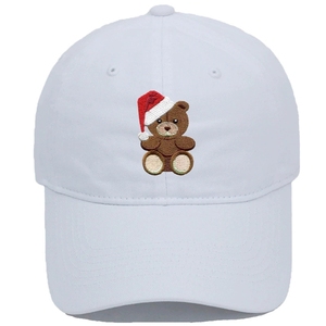 Ours multicolore brodé de logo personnalisé 100% pur coton élément de Noël parasol confortable casquette de baseball - Product Image 1