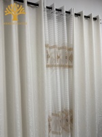 Rideaux Jacquard en Polyester à Textures Mixtes, 3 Pièces, Prêts à Poser, Hybrides, à Œillets, Occultation Élevée, Exportation en Gros pour l'Afrique
