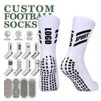 Chaussettes de sport absorbant la transpiration pour le football, en coton, avec logo, antidérapantes, design personnalisé, chaussettes de football tube pour hommes