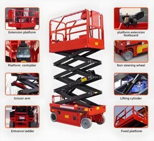 Reliable 500kg 1000kg Extension Platform Hydraulic Scissor Lift Platform Mobile Scissor Lift Table for Warehouse - Product Image 2