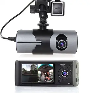 2.7インチ140度ダッシュカメラ、GPSトラッカーカーカメラ2レンズ、SQチップセットカーブラックボックスレコードカービデオ