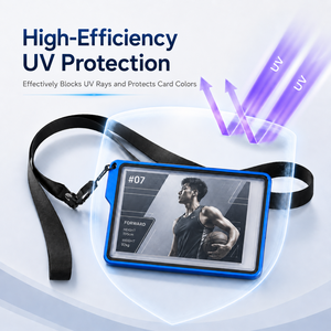 Aluminum Alloy Magnetic Graded Card Slab Protector Double-Sided Tempered Glass for Business Card <b>Display</b> <b>Case</b> Lanyard UV Anti-Ye - Product Image 5