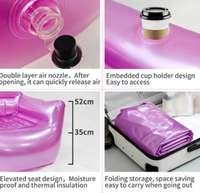Canapé gonflable OEM avec pompe intégrée, multifonctionnel, durable, pour l'extérieur, chaise gonflable individuelle auto-gonflante, PVC écologique, canapé gonflable
