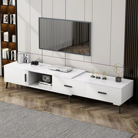 Meuble TV moderne extensible en bois, designs de meubles TV, ensemble table basse et meuble TV