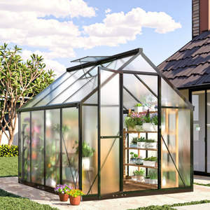 โรงเรือนปลูกต้นไม้กลางแจ้งแบบเดินเข้าได้ โครงสร้างเหล็กชุบสังกะสีแบบจุ่มร้อน คุณภาพสูง เป็นมิตรกับสิ่งแวดล้อม ประกอบง่าย - Product Image 5