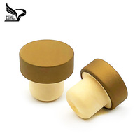Tapón personalizado al por mayor, proveedor de fábrica, en forma de tapa superior T, tapón de corcho sintético de aluminio, botellas de vino, botellas de aceite de oliva