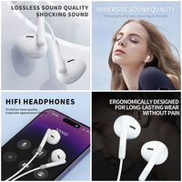 1.2m écouteur intra-auriculaire type-c filaire casque stéréo avec microphone contrôle du volume pour IOS Android Smartphones ordinateurs portables PC