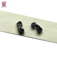 Crochet professionnel de ficelle de tente de Camping en plein air Mini crochet suspendu en plastique noir petite forme Pom matériel
