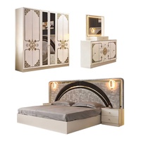 Meubles turcs de luxe, lit king size classique, lit double en cuir, ensemble de chambre à coucher moderne et complet en bois MDF, lit queen size, prix abordable