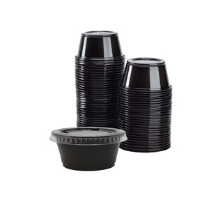 Contenedor de Salsa Desechable de Plástico, Mini Vaso de Porción de PP con Tapa - Product Image 2