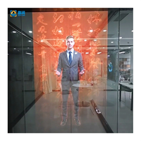 Film d'affichage vidéo holographique LED 3D en maille flexible ultra-mince, écran LED transparent pour fenêtre en verre