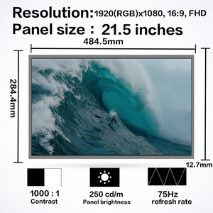หน้าจอ LCD FHD ขนาด 21.5 นิ้ว สำหรับเดสก์ท็อปอุตสาหกรรม รุ่น MV215FHM-N40 LM215WF9-SSA1 LM215WF9-SSA3 M215HCA-L5Z - Product Image 1