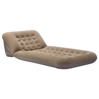 Matelas gonflable individuel personnalisé, pliable, avec housse floquée, portable pour le camping en extérieur, dossier gonflable réglable, coussin d'air