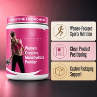 Créatine monohydrate en poudre à marque privée, complément nutritionnel sportif, saveur fraise, 9g par portion, formule personnalisée pour