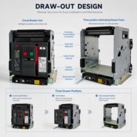 Interruptor Automático Inteligente (ACB) Tipo Fijo y Extraíble, 3P/4P Opcional, de 200A a 6300A, con Protección Completa y Memoria de Fallas