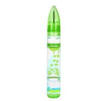 Coloré flottant personnalisé goutte à goutte sablier stylo à bille liquide eau huile mouvement minuterie barboteur pour bureau décor et accessoires