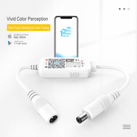 Contrôleur de variateur de lumière LED monochrome DC 12-24V avec WiFi et Bluetooth, interrupteur de minuterie intelligent via application, télécommandable