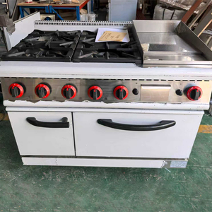 Fornello a Gas Professionale in Acciaio Inox di Alta Qualità con Quattro Bruciatori, Piastra e <span class=keywords><strong>Forno</strong></span> <span class=keywords><strong>per</strong></span> Ristoranti - Product Image 5