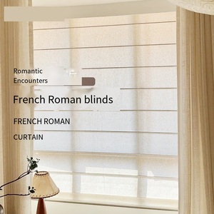 <span class=keywords><strong>Stores</strong></span> romains de style <span class=keywords><strong>japonais</strong></span> filtrant la lumière, <span class=keywords><strong>stores</strong></span> <span class=keywords><strong>occultants</strong></span> pour fenêtres, rideaux romains en tissu sur mesure pour salon - Product Image 3