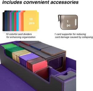 Torson 600 + cuir PU 5-en-1 pour ensemble d'accessoires <span class=keywords><strong>Dragon</strong></span> Shield Sleeves <span class=keywords><strong>Box</strong></span> pour TCG/Trading Cards Commander Yugioh <span class=keywords><strong>Deck</strong></span> <span class=keywords><strong>Box</strong></span> - Product Image 4