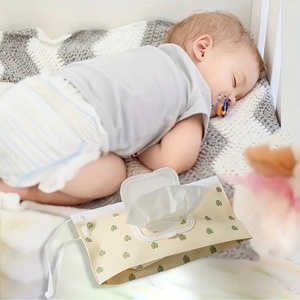 pochette de transport étui de transport porte-lingettes rechargeable pour bébé sac distributeur d'emballage de mouchoirs - Product Image 2