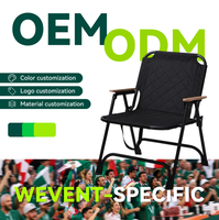 Chaise de plage pliante rembourrée moderne avec cadre en acier carbone, chaise portable Kermit pour camping en plein air, événements, festivals, vente en gros