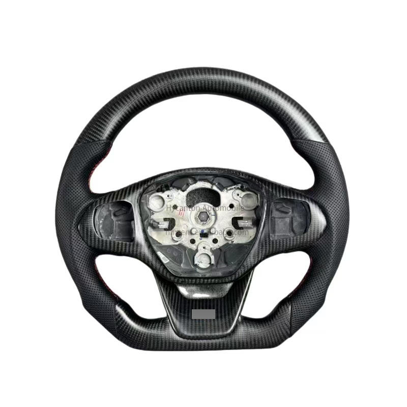 Leather+carbon fiber+red stitching