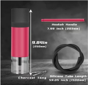 Nuevo Diseño de Narguile a <span class=keywords><strong>Precio</strong></span> Favorable para Viajes en Coche, Colores Mixtos para Fumar Shisha - Product Image 2