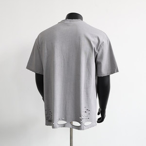 Camiseta A25ARK7924 para <span class=keywords><strong>Hombre</strong></span>, Lisa, de Manga Corta, Estilo Veraniego, con Agujeros, de Marca Moderna, Estilo Urbano, Informal y con Personalidad - Product Image 3