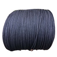 Corde en papier imperméable noire à 3 brins de 4mm pour le tissage de chaise tricoté pour l'emballage