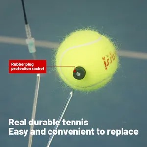 Equipo de entrenamiento de tenis/pickleball portátil, herramienta de entrenamiento de práctica de rebote, reboteador, pelota oscilante, ejercitador deportivo - Product Image 4