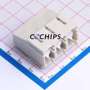 MX1016A-10.16-03P-GY01-Fe-PS-A Screw Terminal Block Through hole,P=10.16mm Connector 1x3P 10.16mm Beige Through Hole - Product Image 2