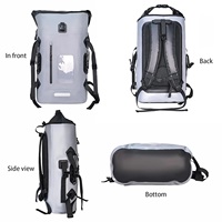 Sac à dos de sport imperméable à grande capacité pour l'extérieur, à double bandoulière, avec fermeture à enroulement, léger, pliable, portable, 30L