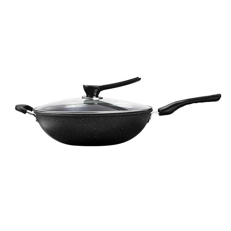 Акция Amazon кухонная посуда для ресторана Glsaa крышка полностью приправленная жаровня для ресторана кухни газовый антипригарный утюжок индукционный вок