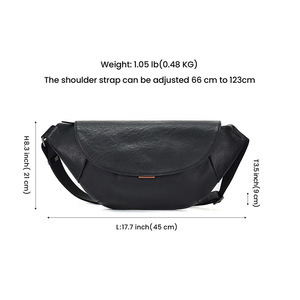 Joyir Men's Crossbody <b>Bag</b> Genuine Leather Large Capacity Casual Chest <b>Bag</b> For Everyday Use - Product Image 4